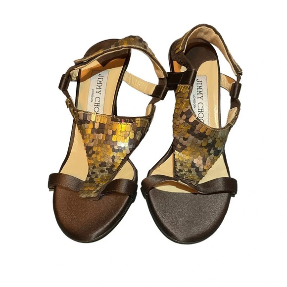 JIMMY CHOO BEADED HEELS - Picture 1 of 7